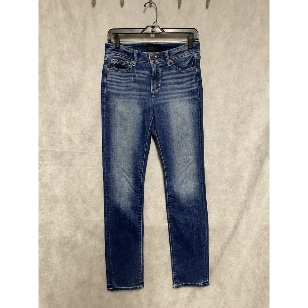 Buckle Black Jeans Women 26X32 Blu Dark Wash Denim Fit No. 53 Straight Whiskered - Picture 2 of 9